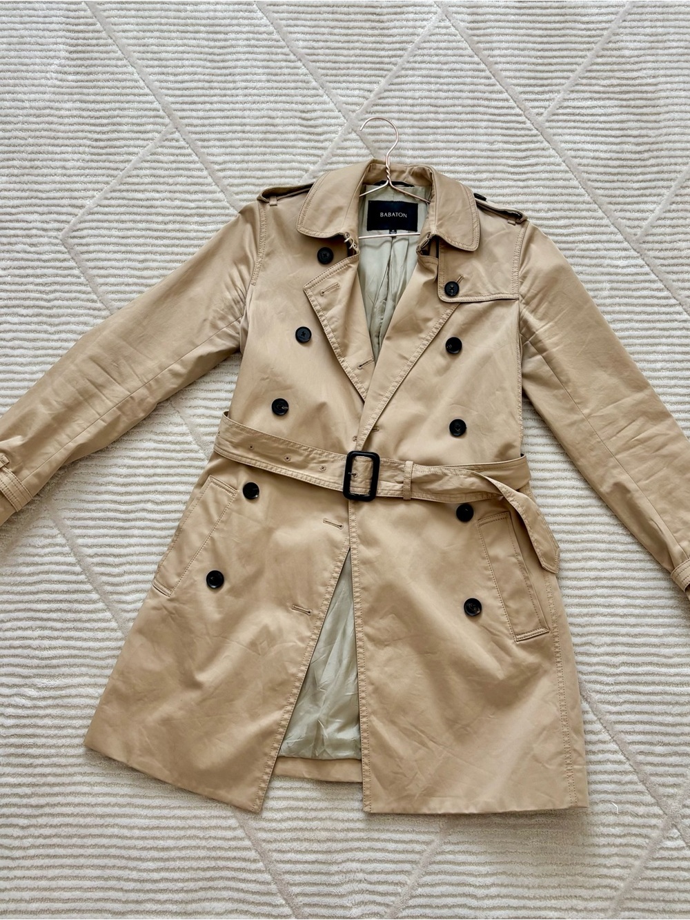 Rare Aritzia Babaton Classic Trench Coat - Fabric Made in Japan - Size XS